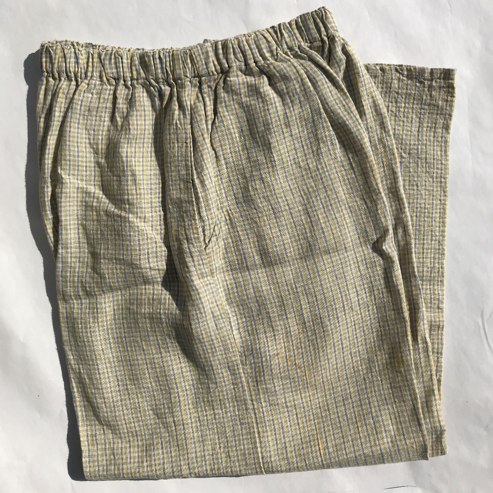 FLAX linen plaid pants SzS
